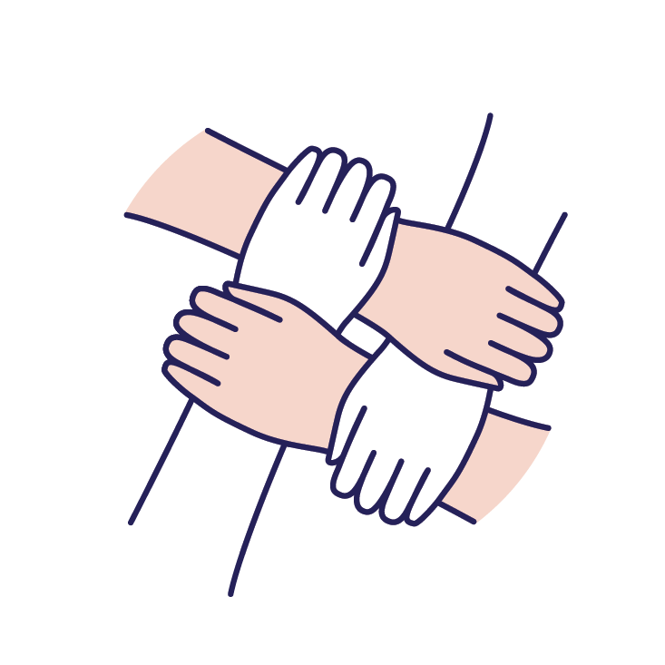 Interconnected hands