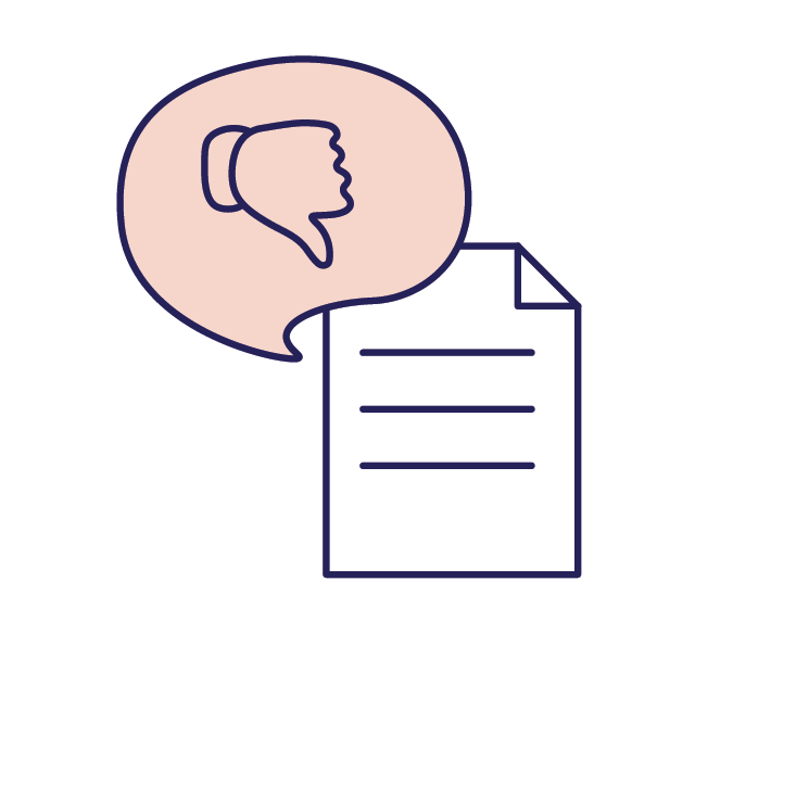 Letter containing negative experience